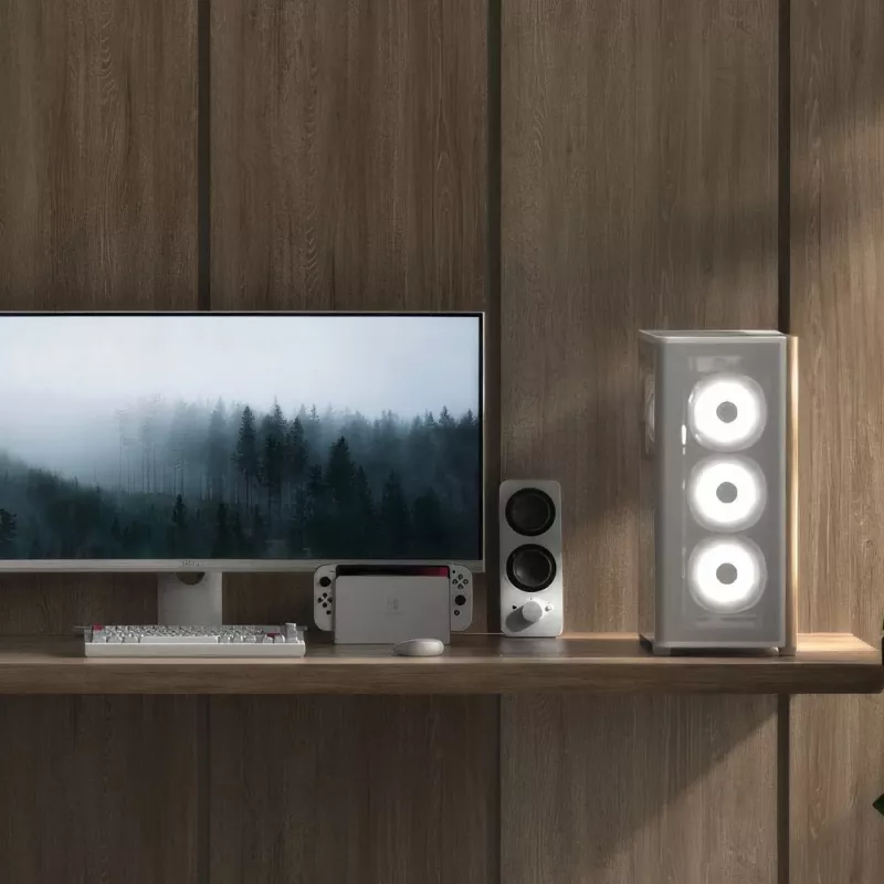 Aerocool D501A Midi-tornikotelo musta, puu