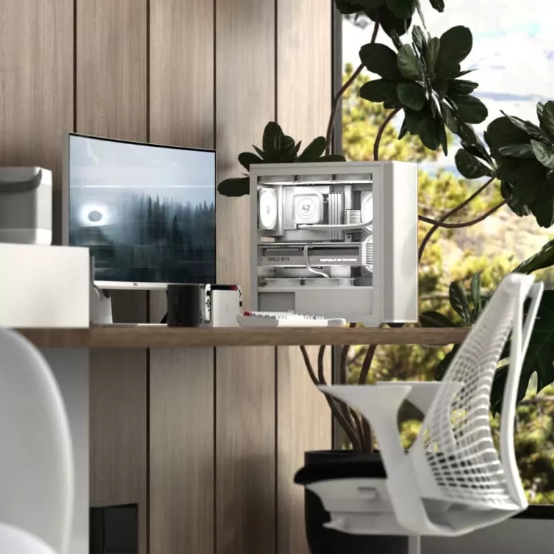 Aerocool D501A Midi-tornikotelo musta, puu