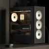 Aerocool D501A Midi-tornikotelo musta, puu