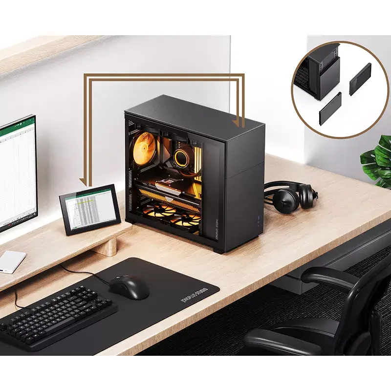PC-kotelo Jonsbo D41 STD Midi Tower musta