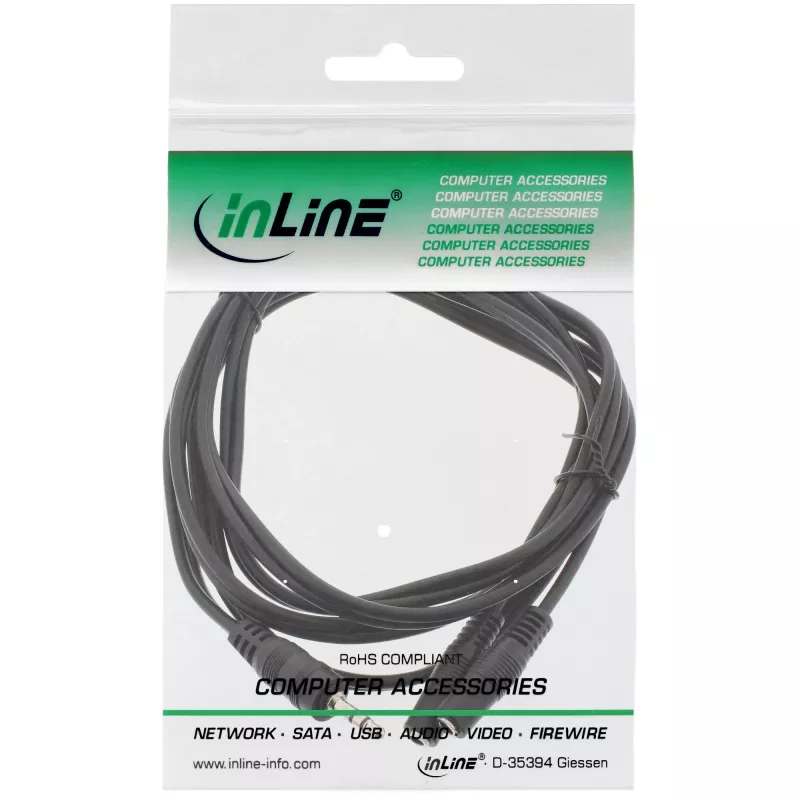 InLine 3,5mm jakkihaaroituskaapeli uros 2x 3,5mm jakkiliitäntään stereo, 0,2 m
