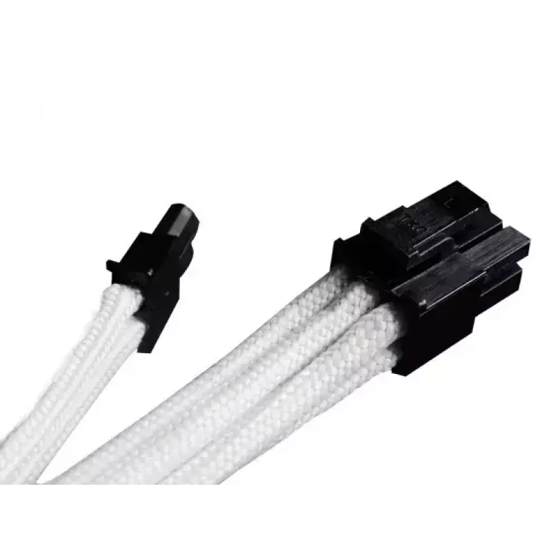 SilverStone SST-PP07-PCIW 8-pinninen PCIe 6+2-pinniseen PCIe jatkokaapeli, 0,25 m, valkoinen