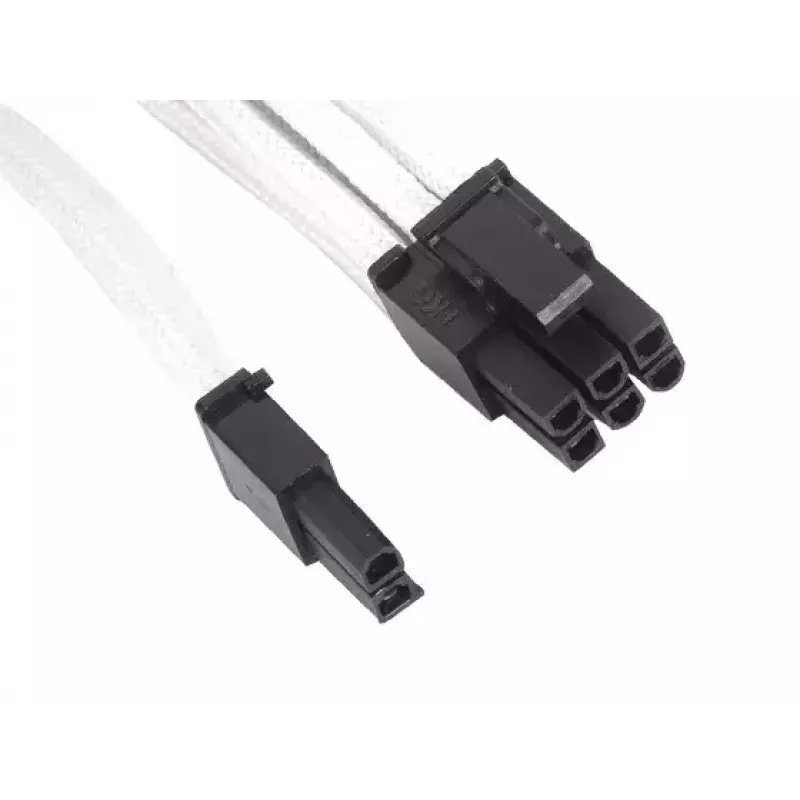 SilverStone SST-PP07-PCIW 8-pinninen PCIe 6+2-pinniseen PCIe jatkokaapeli, 0,25 m, valkoinen