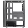 Aerocool DELTABKV1 ATX PC-kotelo RGB-etu, täysi sivulasiseinä, 12 cm tuuletin, musta