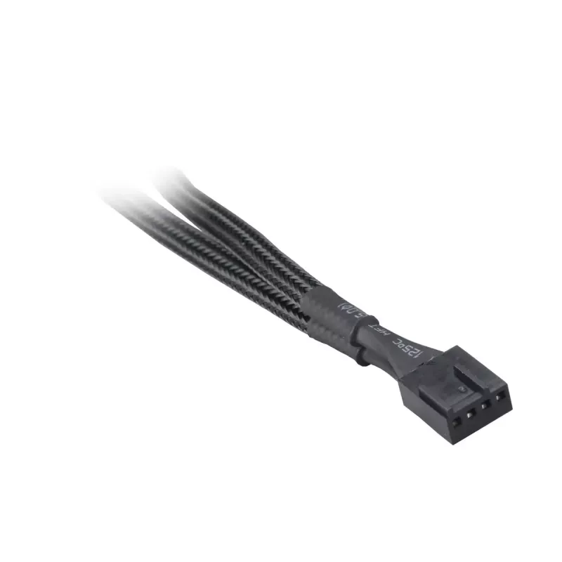 Akasa AK-CBFA04-15 PWM-tuulettimen jakokaapeli, 15 cm, suojapunos, musta