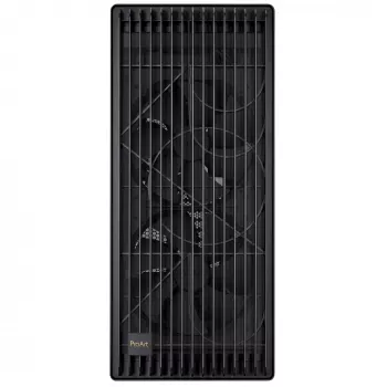 PC-kotelo ASUS ProArt PA602 Midi Tower musta – ATX/EATX-tuki, karkaistu lasi, 2x 200 mm etutuulettimet, 360 mm yläjäähdytin, GPU jopa 450 mm