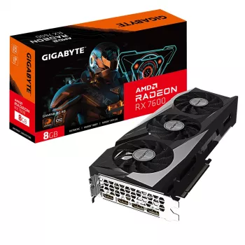 Näytönohjain GIGABYTE GAMING Radeon RX 7600 8 GB GDDR6, PCIe 4.0, 128-bit, WINDFORCE 3X