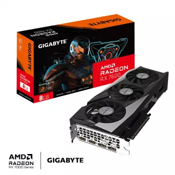 Näytönohjain GIGABYTE GAMING Radeon RX 7600 8 GB GDDR6, PCIe 4.0, 128-bit, WINDFORCE 3X