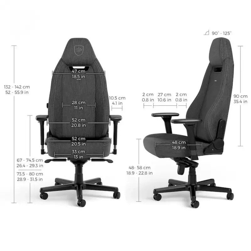 PC-pelituoli noblechairs LEGEND TX pehmustettu istuin antrasiitinharmaa