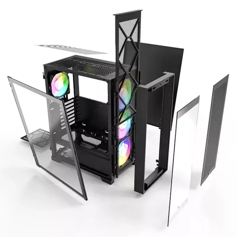PC-kotelo Montech AIR 1000 PREMIUM Midi Tower musta