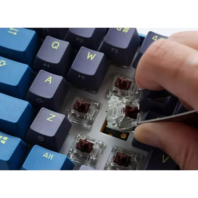 Ducky One 3 Daybreak TKL -näppäimistö pelikäyttöön USB saksa sininen