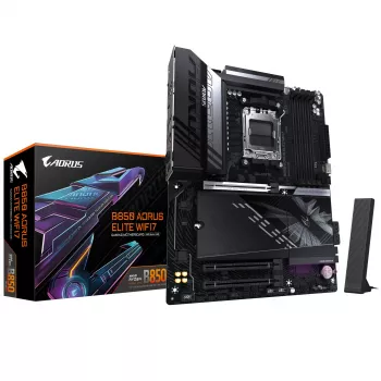 Emolevy GIGABYTE B850 AORUS ELITE WIFI7 — AMD B850, kanta AM5, ATX, DDR5, 4x DIMM, 256 GB, Wi‑Fi 7, 2,5 Gb LAN