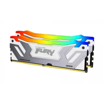 Kingston Technology FURY 48 GB 8400 MT/s DDR5 CL40 CUDIMM (2 kpl:n pakkaus) Renegade RGB White XMP