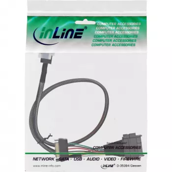 InLine U.2-liitäntäkaapeli, SSD U.2 (SFF-8639) - SFF-8643 + virta, 0,5 m
