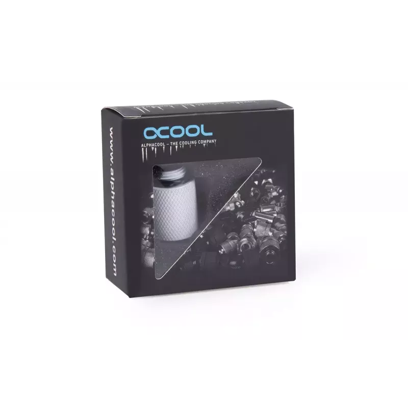 Letkuliitin Alphacool 17568 valkoinen 1/4 tuuman kierre 20 mm syvyys