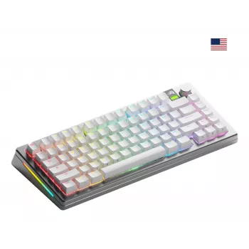 Mekaaninen näppäimistö GLORIOUS GMMK 3 PRO 75% Prebuilt Wireless, USB + RF + Bluetooth, QWERTY, hopea