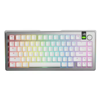 Mekaaninen näppäimistö GLORIOUS GMMK 3 PRO 75% Prebuilt Wireless, USB + RF + Bluetooth, QWERTY, hopea