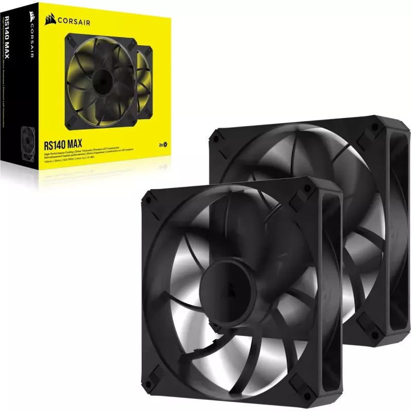 Tuuletin Corsair RS140 MAX tietokonekotelon tuuletin 14 cm musta 2 kpl