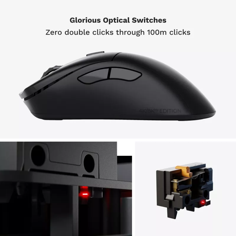 Glorious Gaming Glorious Model D 2 PRO Wireless - 1K Polling - musta