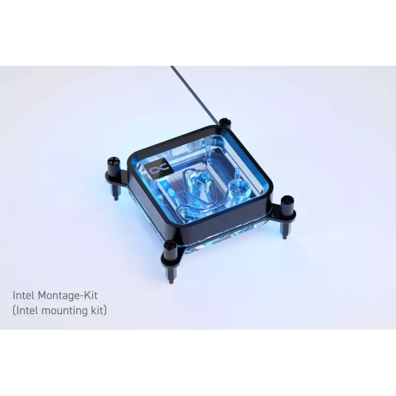 Vesiblokki Alphacool Core 1 LT Aurora akryyli kupari nikkeli musta läpinäkyvä