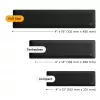 Rannetuki GLORIOUS kangas 100 mm musta näppäimistöille — GLO-KB-ACC-WR-CLTH-100-BLK