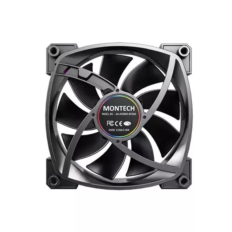 Tuuletinmoduuli Montech AX120 PWM 120mm 12V musta 3-pin 4-pin