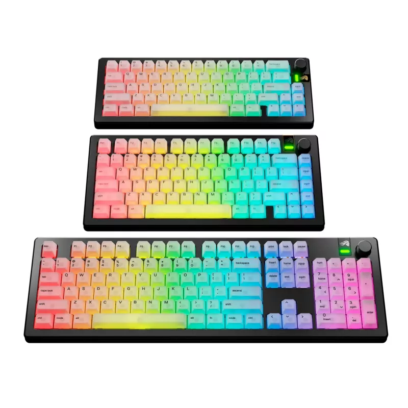 Näppäinhatut GLORIOUS Polychroma V2 RGB US-asettelu — vaihtosarja mekaanisiin näppäimistöihin
