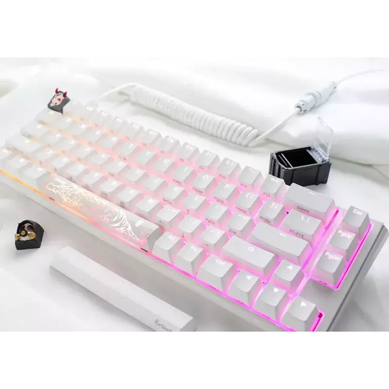 Ducky One 3 Classic Pure White SF -pelinäppäimistö USB Mechanical 67 näppäintä RGB