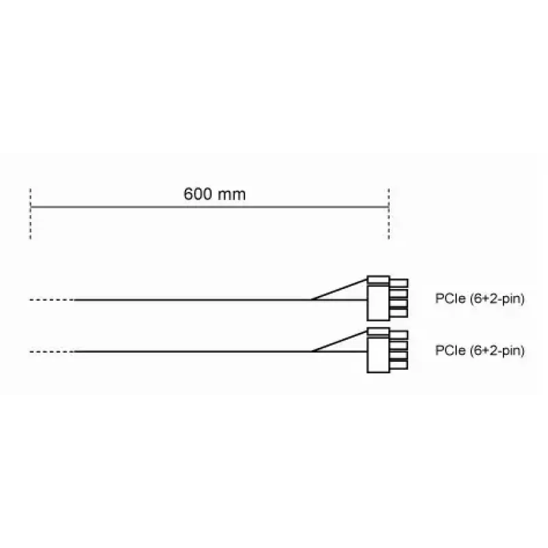 Virtakaapeli be quiet! CP-6620 0,6 m