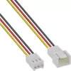 InLine tuuletinkaapelin jatko 3-pin Molex uros/naaras, pituus 0,30 m