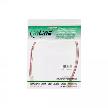 InLine tuuletinkaapelin jatko 3-pin Molex uros/naaras, pituus 0,30 m