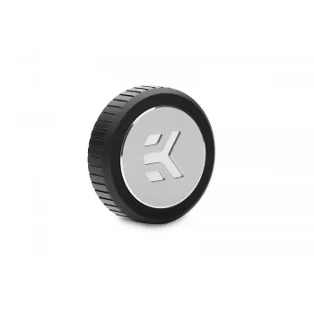 EK-Quantum Torque tulppa — messinki, musta/hopea, Ø 23 mm, korkeus 5,5 mm