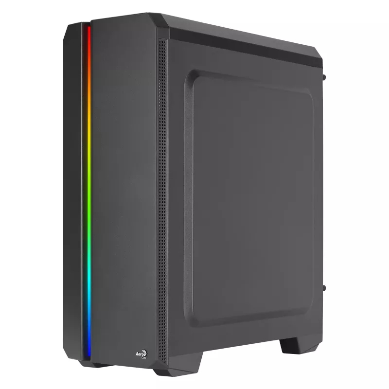 Aerocool GENESISV2BK PC ATX kotelo, etupaneeli LED ARGB tuuletin ARGB 12 cm, musta