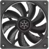 Kotelotuuletin SILVERSTONE SST-SF120B 120 mm musta — 120 mm:n jäähdytystuuletin PC-koteloihin