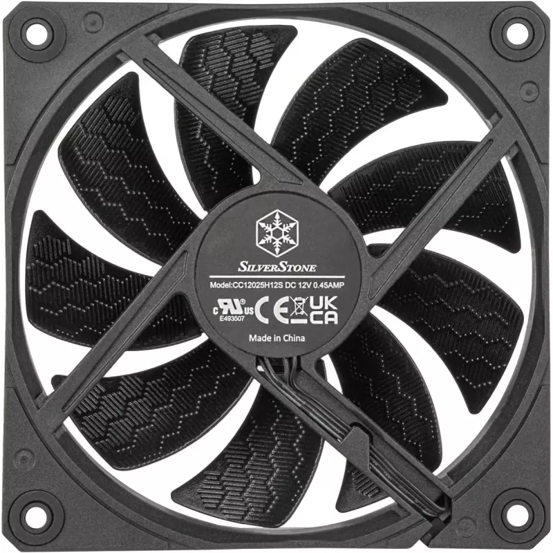 Kotelotuuletin SILVERSTONE SST-SF120B 120 mm musta — 120 mm:n jäähdytystuuletin PC-koteloihin