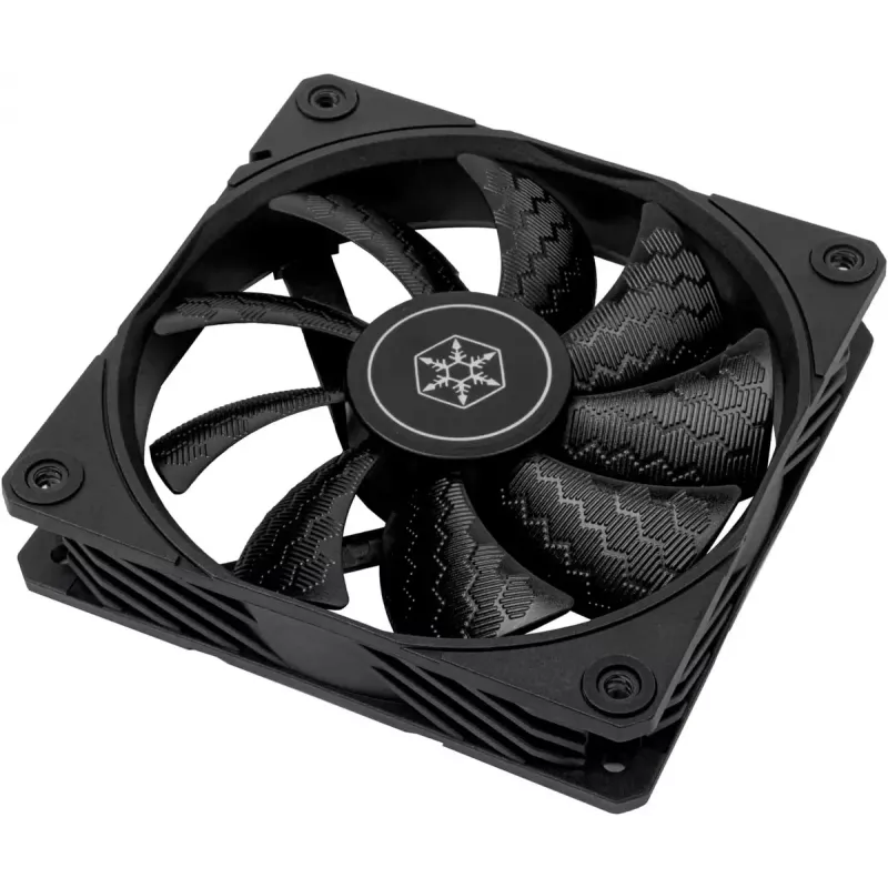 Kotelotuuletin SILVERSTONE SST-SF120B 120 mm musta — 120 mm:n jäähdytystuuletin PC-koteloihin