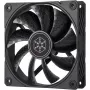 Kotelotuuletin SILVERSTONE SST-SF120B 120 mm musta — 120 mm:n jäähdytystuuletin PC-koteloihin