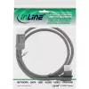 InLine DisplayPort 1.4 -kaapeli, 8K4K, kulmaliitin, musta/kulta, 3m