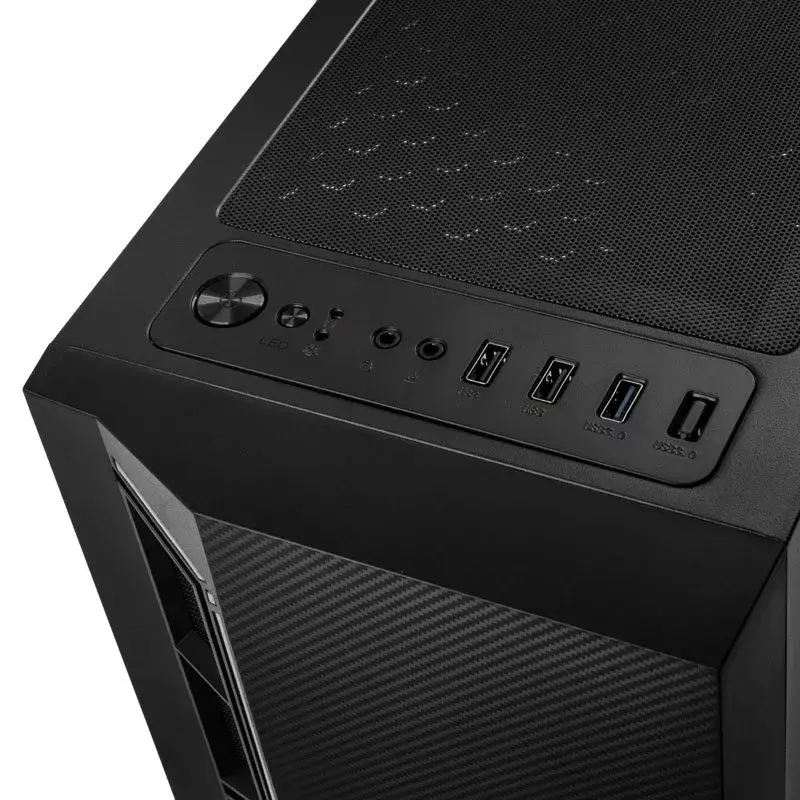 PC-kotelo Kolink Inspire K7 ARGB Midi Tower musta