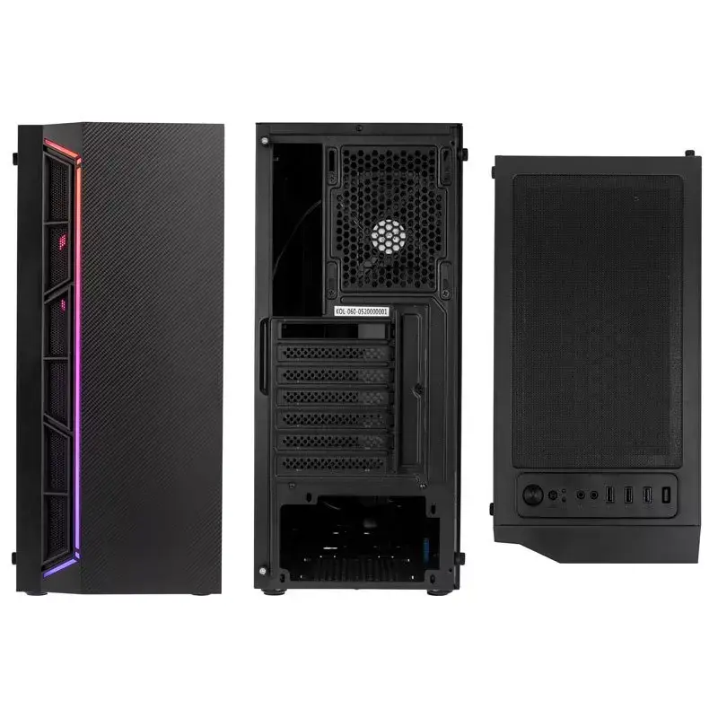 PC-kotelo Kolink Inspire K7 ARGB Midi Tower musta