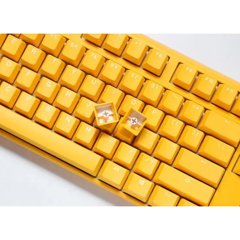 Ducky One 3 keltainen TKL -näppäimistö pelikäyttöön USB saksa mekaaninen