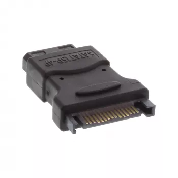 InLine SATA-virtasovitin 1 Molex 4 Pin uros / 15 Pin SATA naaras