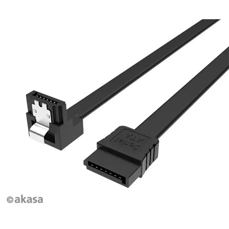 Sisäinen SATA-datakaapeli Akasa Proslim 90°-liitin, 100 cm