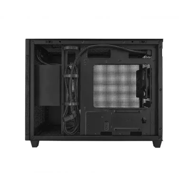 PC-kotelo ASUS Prime AP201 MicroATX Mini Tower musta — tukee microATX, max. GPU 338 mm, CPU-jäähdyttimen korkeus 170 mm, 3x 3,5 tuuman paikkaa, USB-A 2x, USB-C 1x