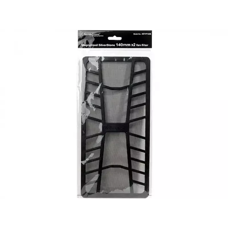 Tuuletin SILVERSTONE FF142 — 320×155×5 mm, musta, malli SSTFF142B
