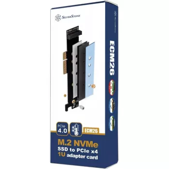 Liitäntälaajennus SILVERSTONE SST-ECM26-V2 — 2× USB 3.0 + 1× USB 3.1