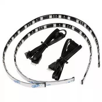 Tietokonekotelon valaistussarja BITFENIX Alchemy 2.0, yleiskoteloon, 12 V, 5,04 W, 2 kpl, 10 mm x 0,5 m, musta/valkoinen