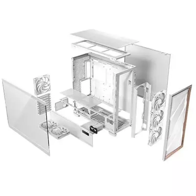 PC-kotelo Antec FLUX PRO White EUV Full Tower, valkoinen