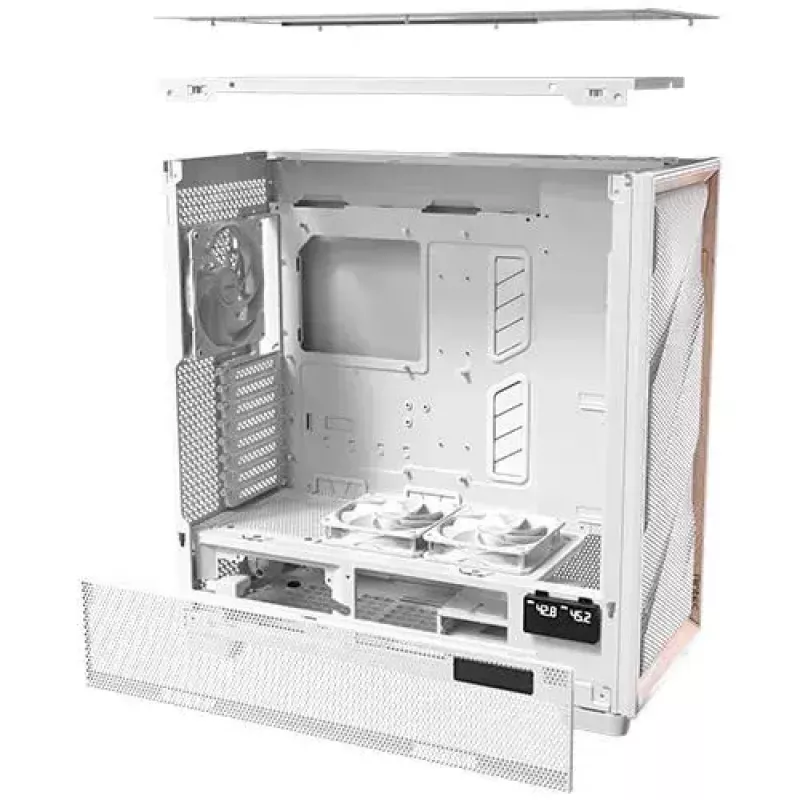 PC-kotelo Antec FLUX PRO White EUV Full Tower, valkoinen