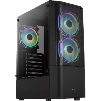 PC-kotelo Aerocool Quantum Mesh Midi Tower musta